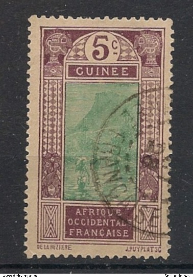 GUINEE - 1922-26 - N°YT. 84 - Gué à Kitim 5c Violet-brun - Oblitéré / Used - Oblitérés
