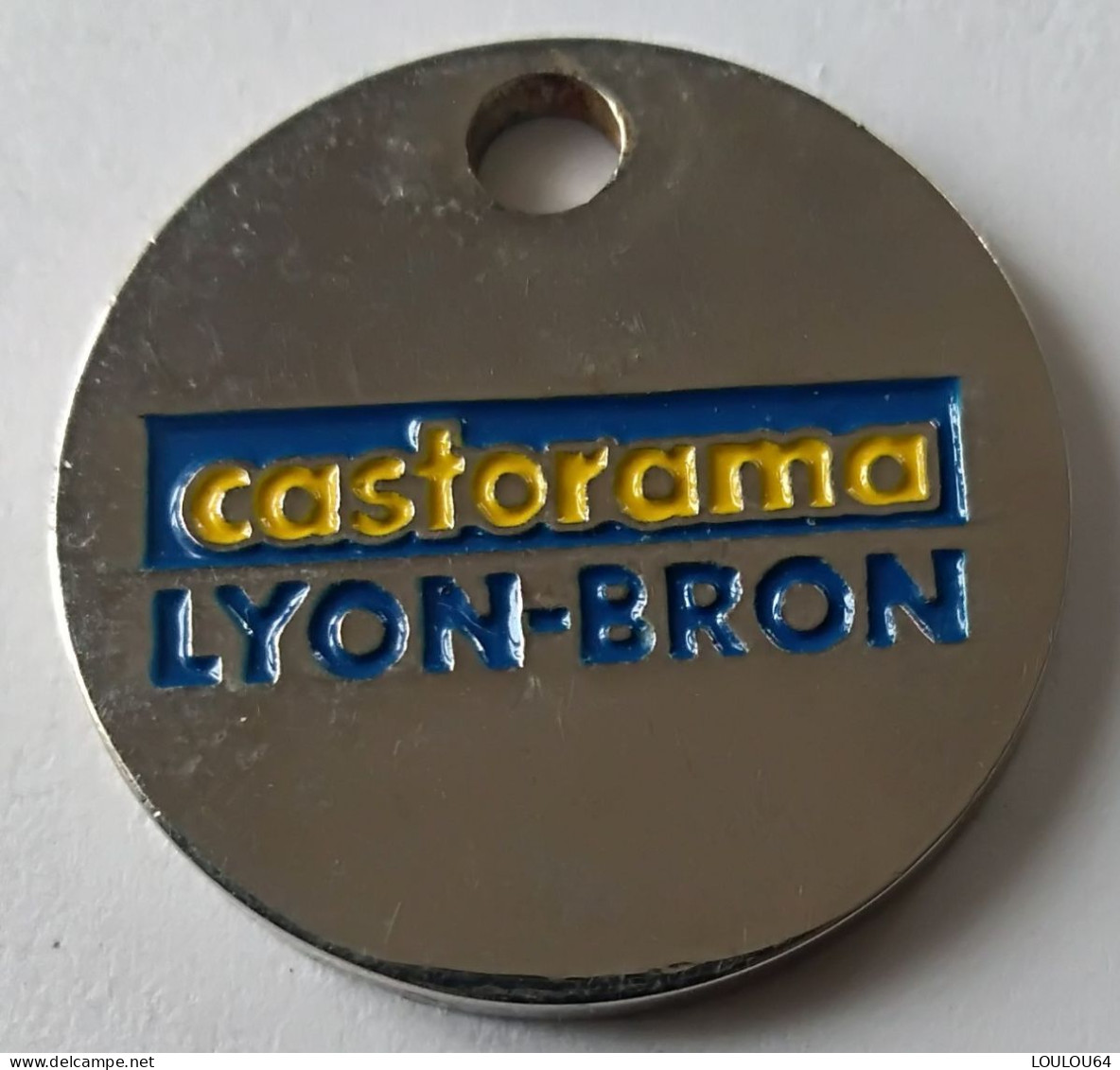Jeton De Caddie - CASTORAMA - LYON-BRON - AEROPORT LYON BRON - En Métal - (1) - - Gettoni Di Carrelli
