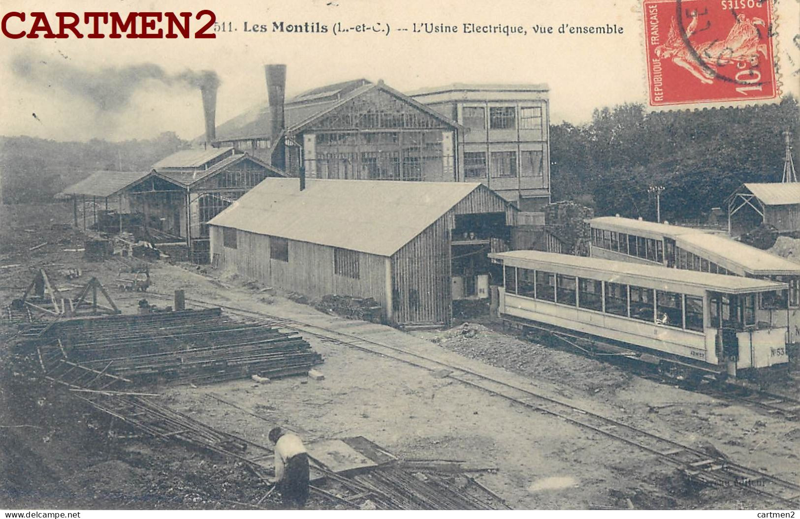 LES MONTILS USINE ELECTRIQUE TRAMWAY TRAIN TRAM INDUSTRIE 41 LOIR-ET-CHER - Lamotte Beuvron