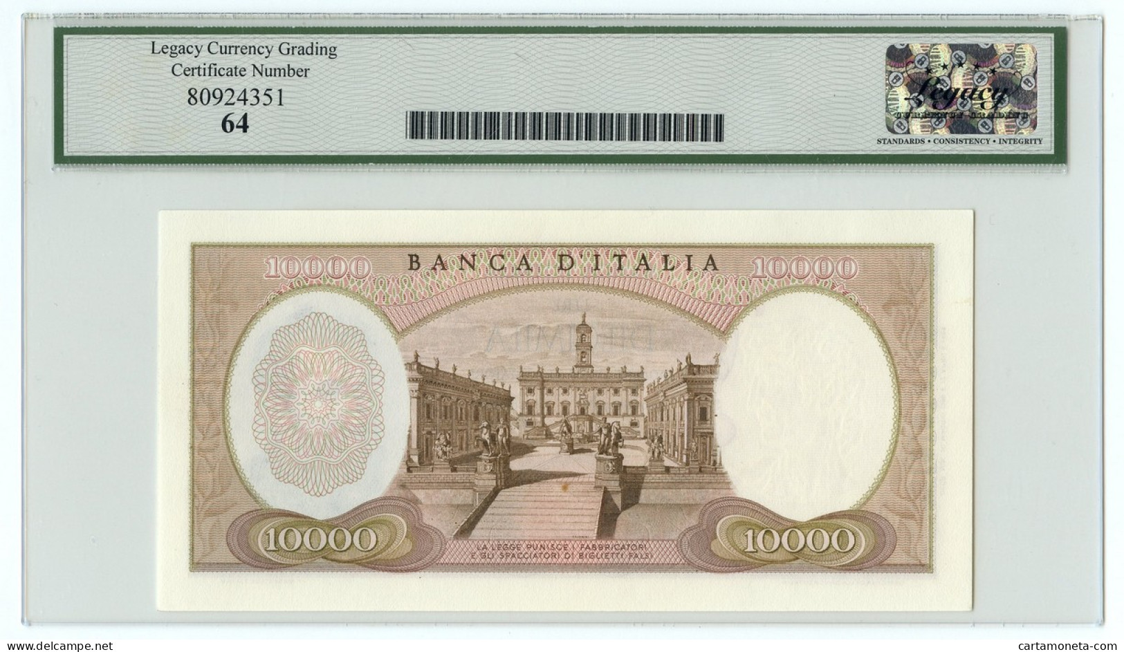 10000 LIRE BANCA D'ITALIA MICHELANGELO MEDUSA 20/05/1966 QFDS - Autres & Non Classés