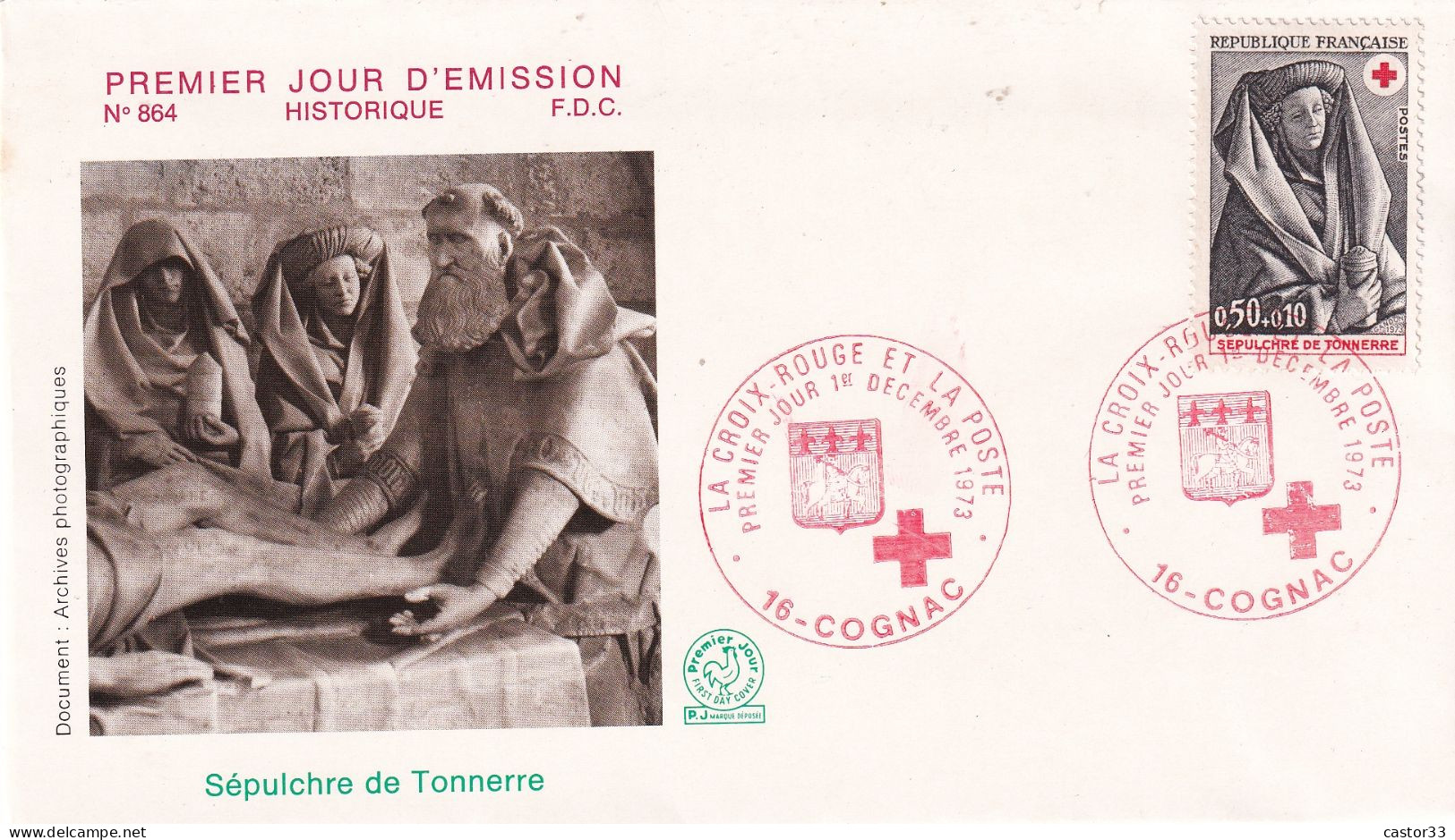 1er Jour, La Croix Rouge Et La Poste - 1970-1979