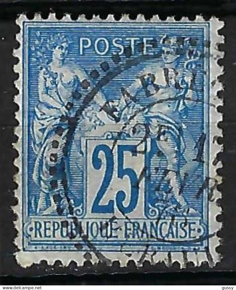 FRANCE Classique, B Obl. CAD Perlés: Fabrègues (Hérault) Sur Y&T 79 - 1876-1898 Sage (Type II)