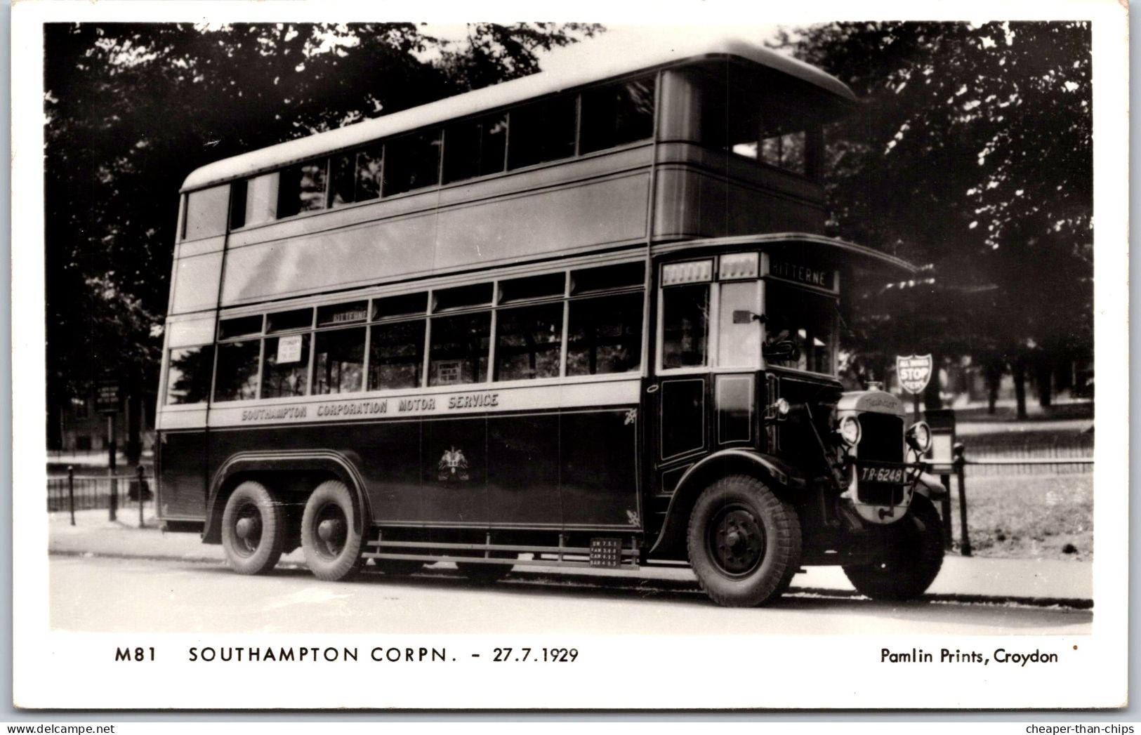 SOUTHAMPTON CORPN. - 27.7.29 - Pamlin M 81 - Bus & Autocars