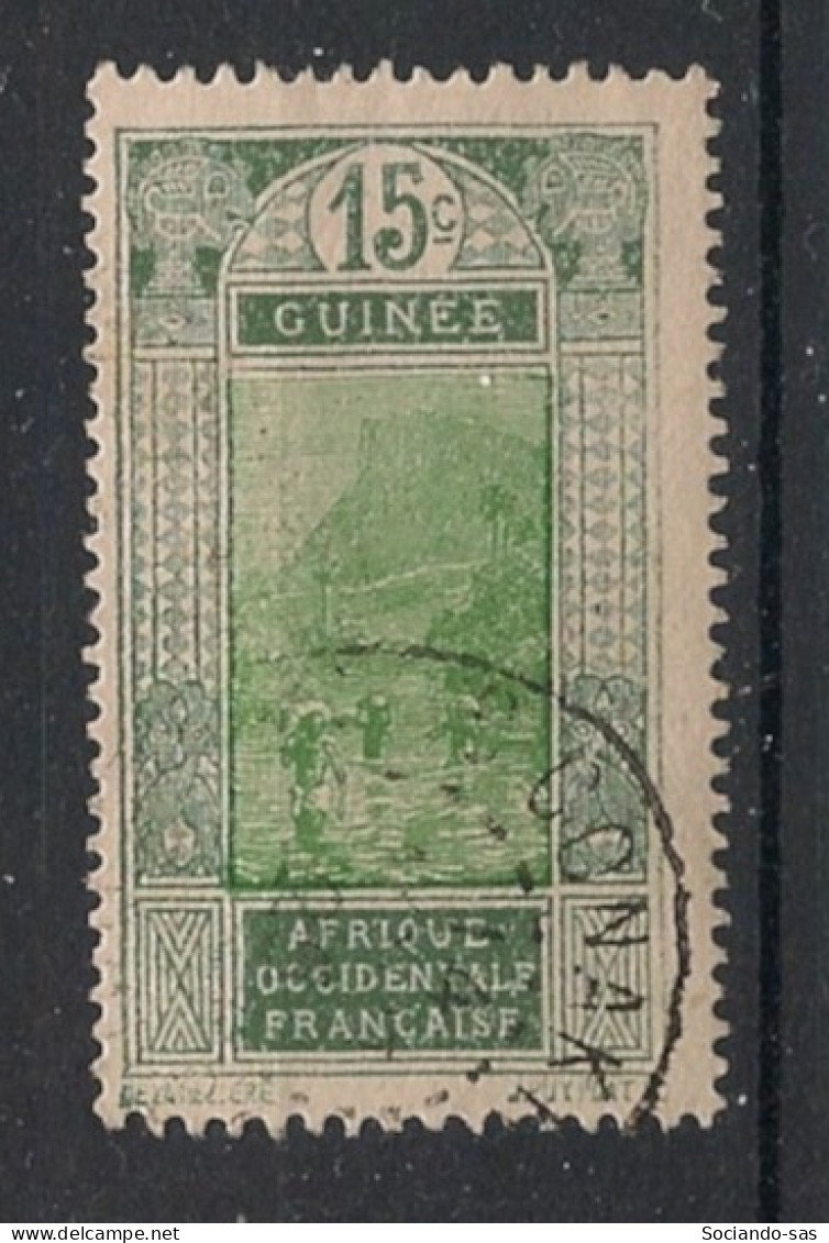 GUINEE - 1922-26 - N°YT. 87 - Gué à Kitim 15c Vert-gris - Oblitéré / Used - Oblitérés