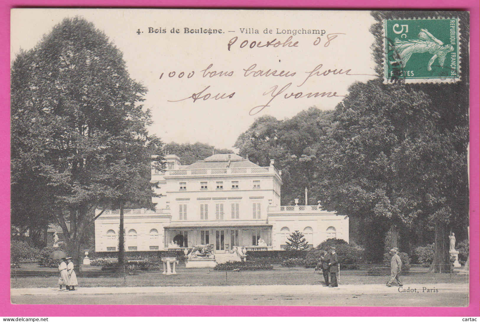 D75 - PARIS - BOIS DE BOULOGNE - VILLA DE LONGCHAMP - Plusieurs Personnes Sur Le Chemin Devant La Villa - Paris (16)