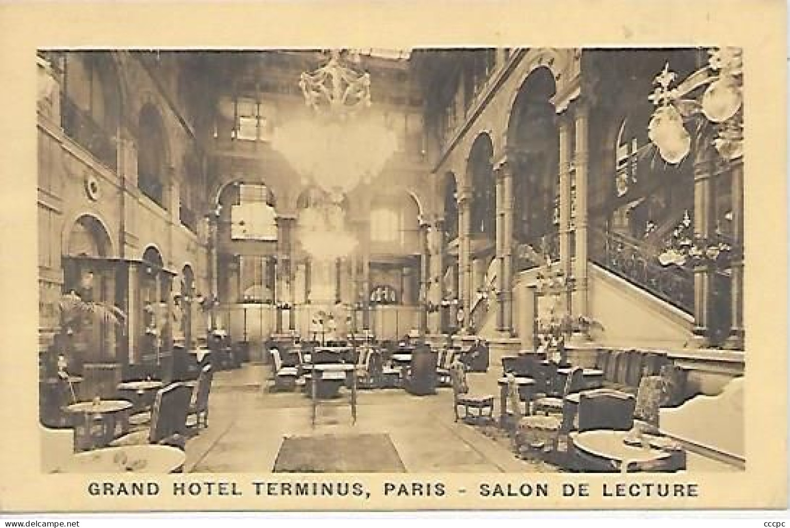 CPA Paris Grand Hôtel Terminus - Salon De Lecture - District 08