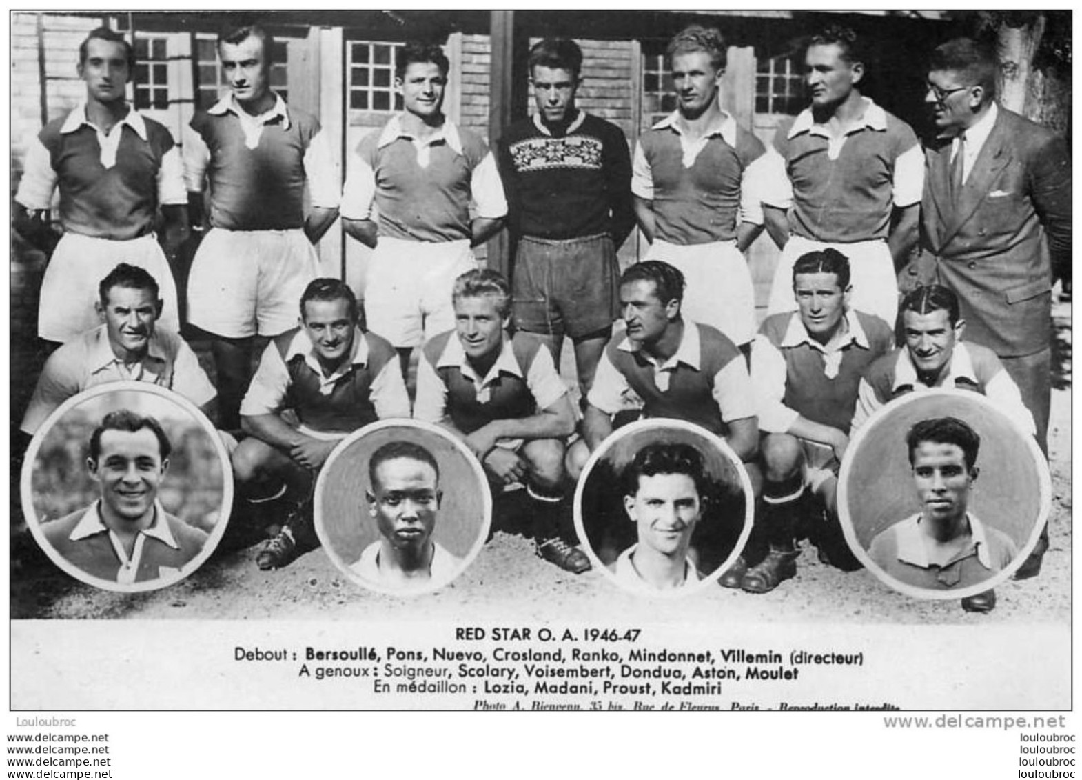 75 PARIS EQUIPE DE FOOTBALL DU RED STAR O.A. 1946-1947 REF D - Other & Unclassified
