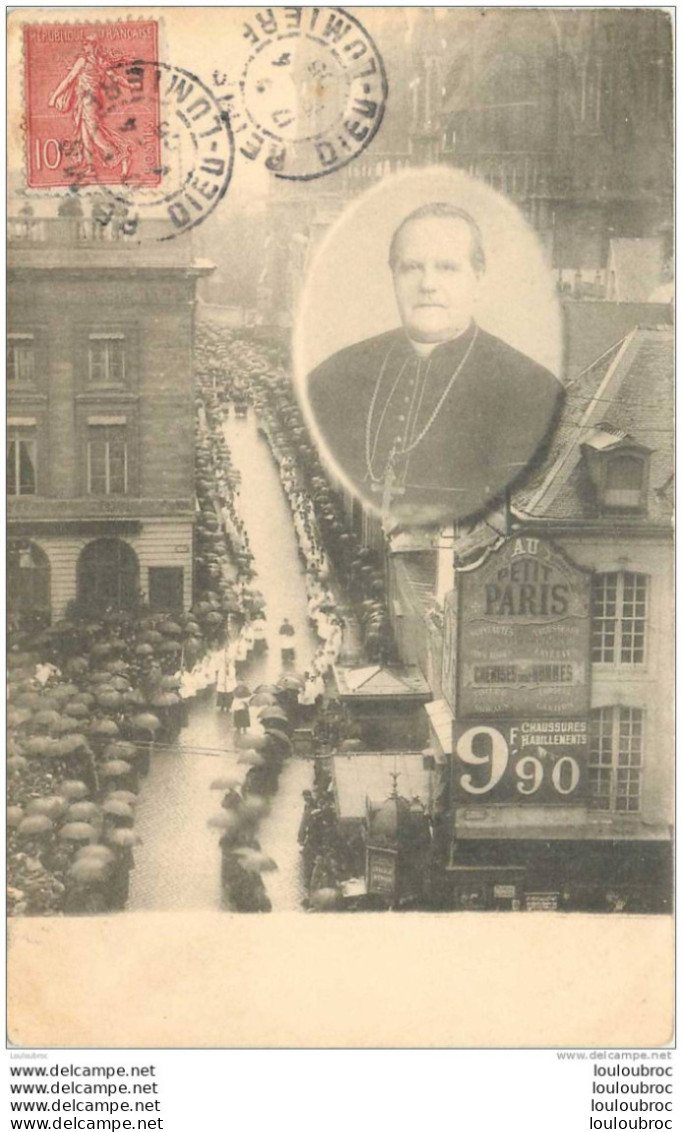 51 REIMS CARTE PHOTO MONSEIGNEUR LANGENIEUX  OBSEQUES - Reims