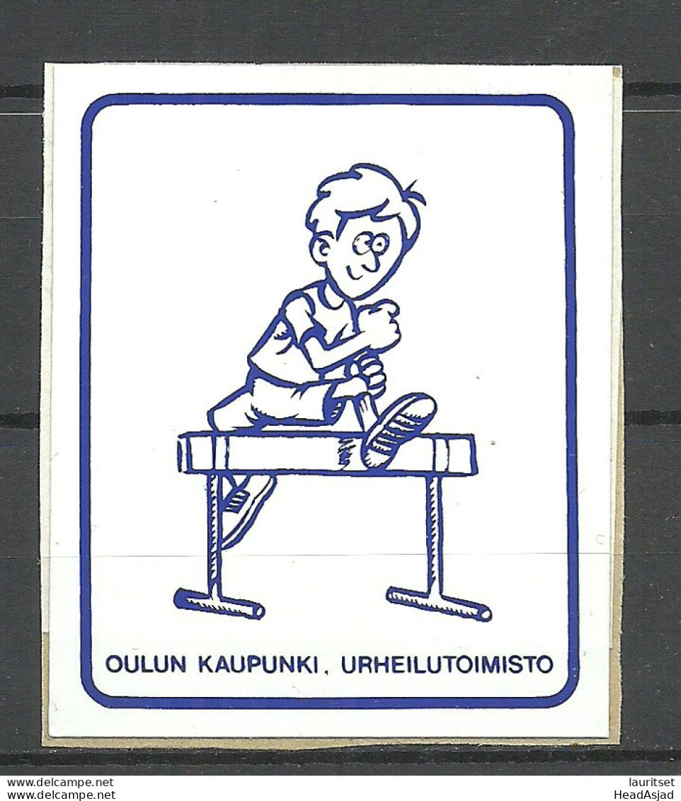 FINLAND Finland Oulu City Sport Department Vignette (sticker/Aufkleber), Used, On Piece - Erinnophilie