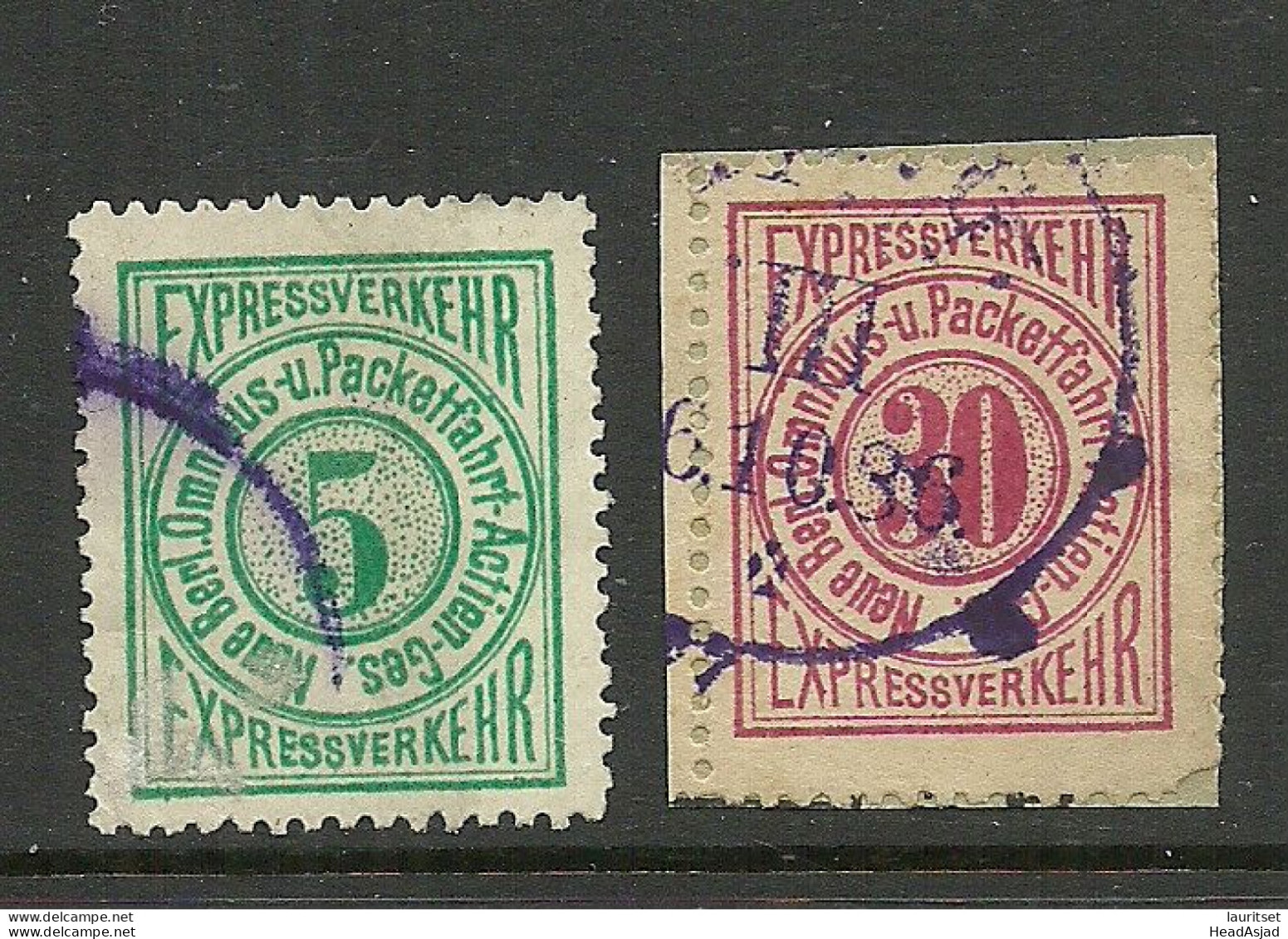 Deutschland Germany Ca. 1885 Berlin Local City Post Stadtpost Packetfahrt-Gesellschaft Expressverkehr O - Private & Local Mails