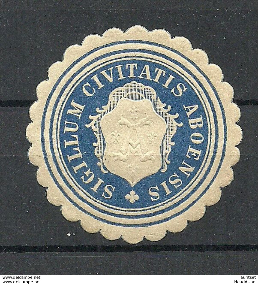 FINLAND FINNLAND TURKU City Seal Stamp Charity Advertising Siegelmarke * Wappe Coat Of Arms - Other & Unclassified