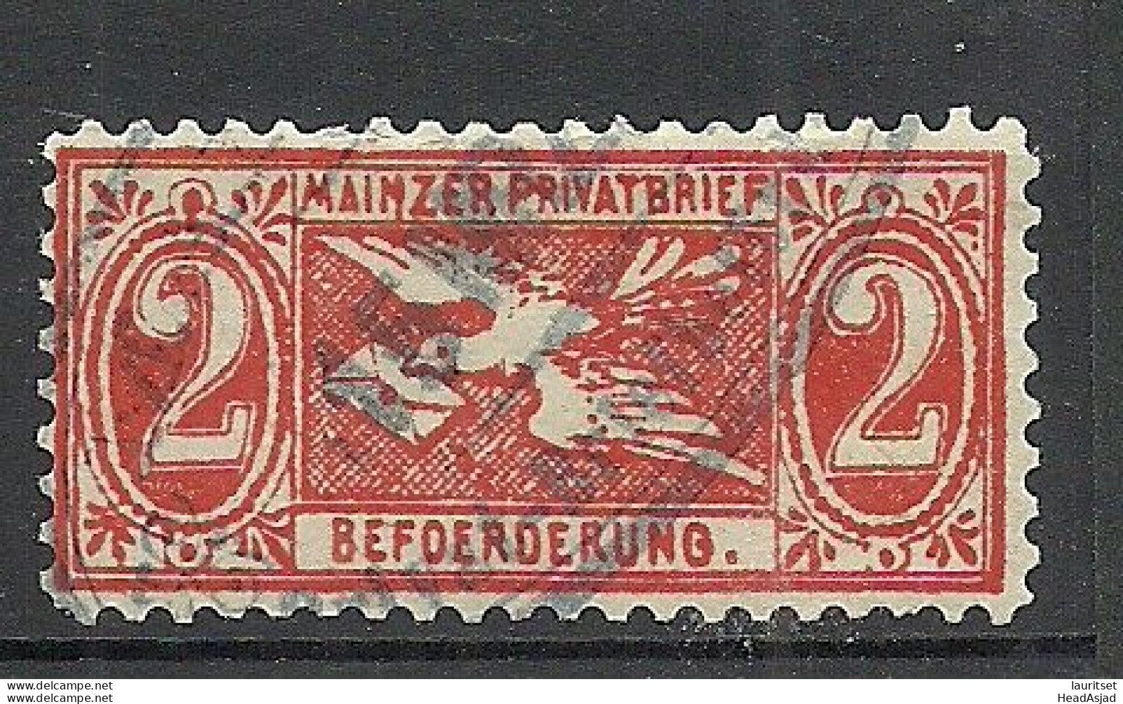 Germany Deutschland Ca 1885 Lokaler Stadtpost MAINZ Local City Post O - Privatpost