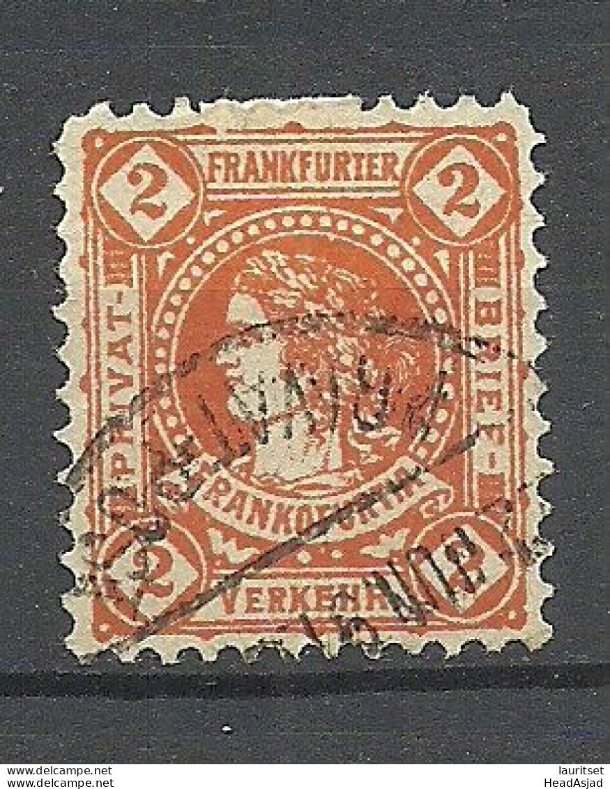 Germany Deutsches Reich Privater Stadtpost O 1891 Frankfurt Local City Post - Private & Local Mails