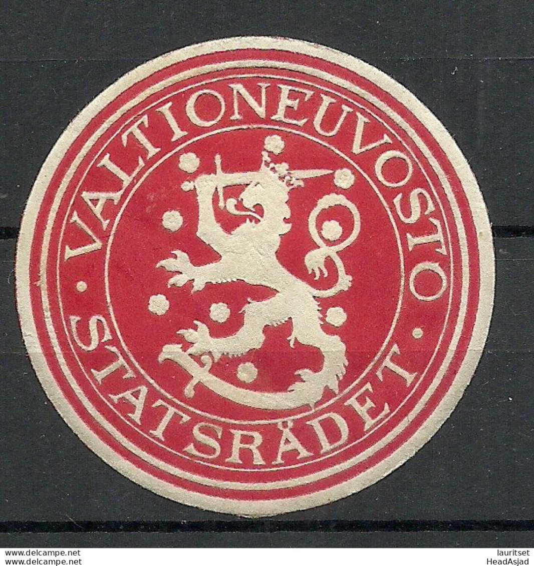 FINLAND FINNLAND Stadtverwaltung City Council Vignette Seal Stamp Siegelmarke - Cinderellas