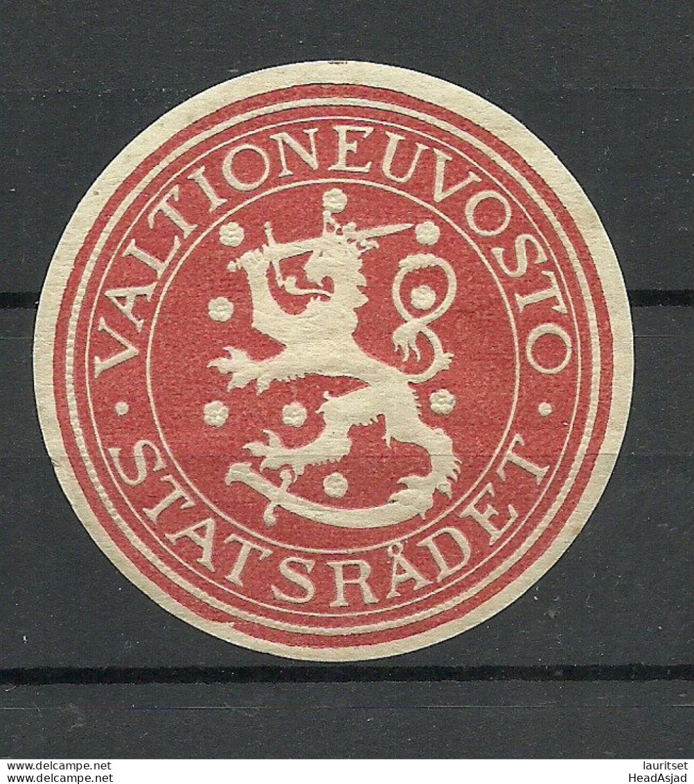 FINLAND FINNLAND Stadtverwaltung City Council Vignette Seal Stamp Siegelmarke - Autres & Non Classés