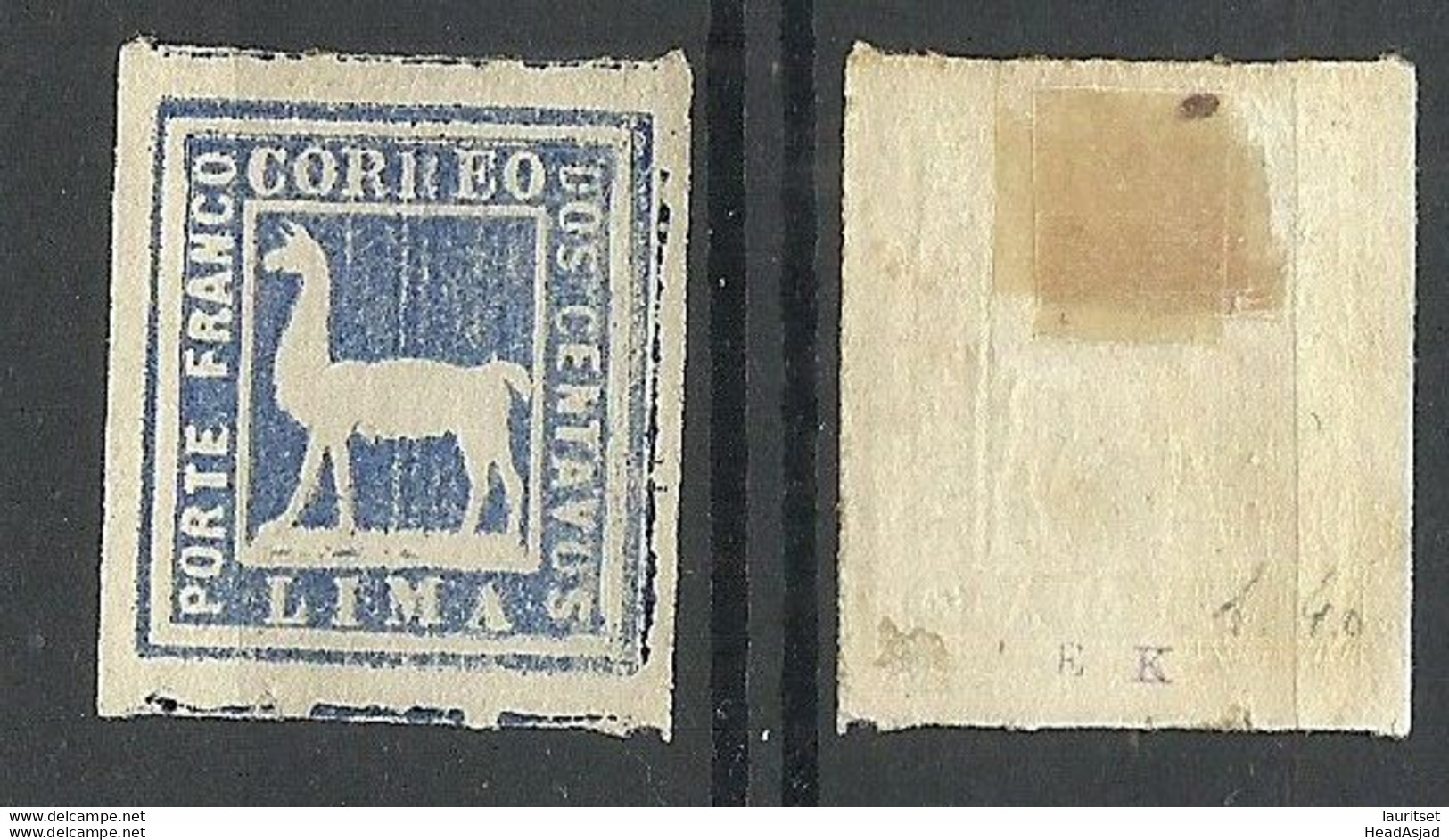 PERU 1873 Michel 18 * Lama Lima City Post Stadtpost Signed - Pérou