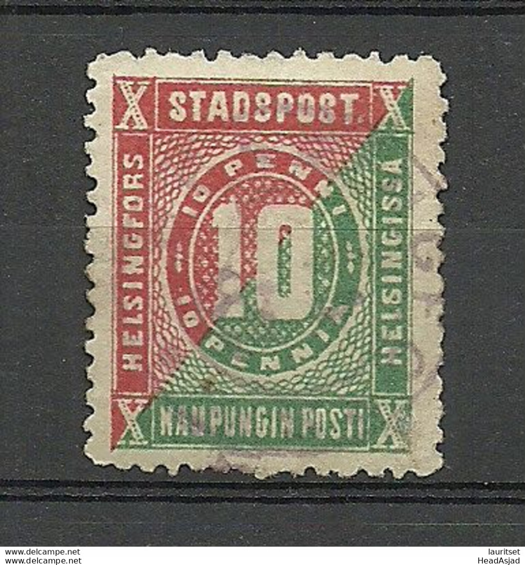 FINLAND HELSINKI 1885/87 Local City Post Stadtpost Helsinki 10 Pen Perf 12 1/2 O - Emissions Locales