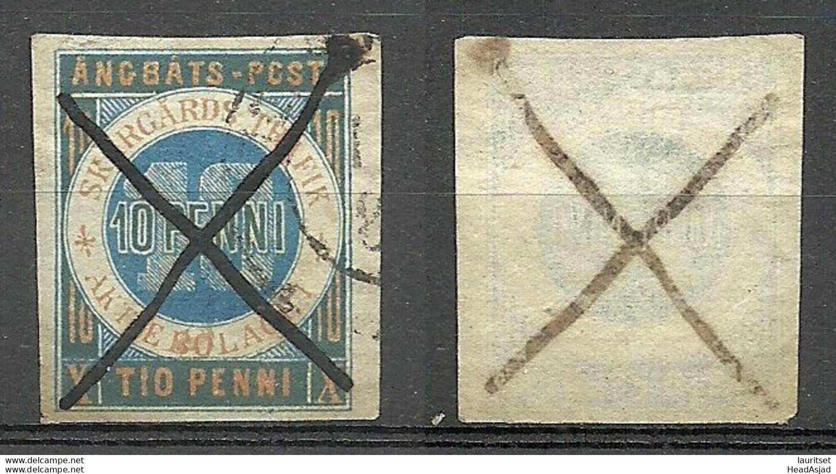 FINLAND HELSINKI 1874 Local City Post Stadtpost Helsinki 10 Pen Imperforated O - Emissions Locales