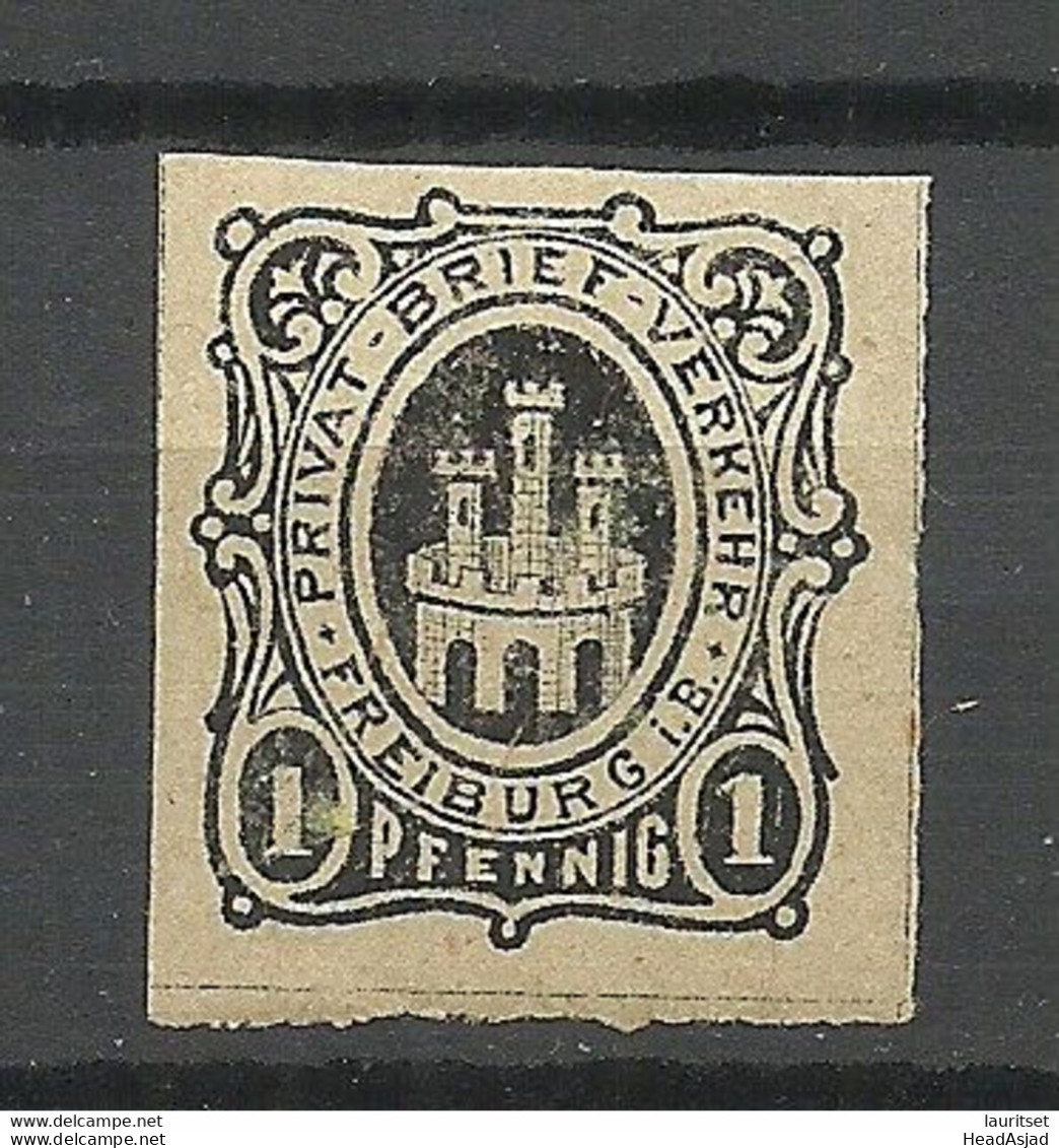 Germany Deutschland Ca 1890 Lokaler Stadtpost FREIBURG Local City Post Privatpost 1 Pf. MNH - Privatpost