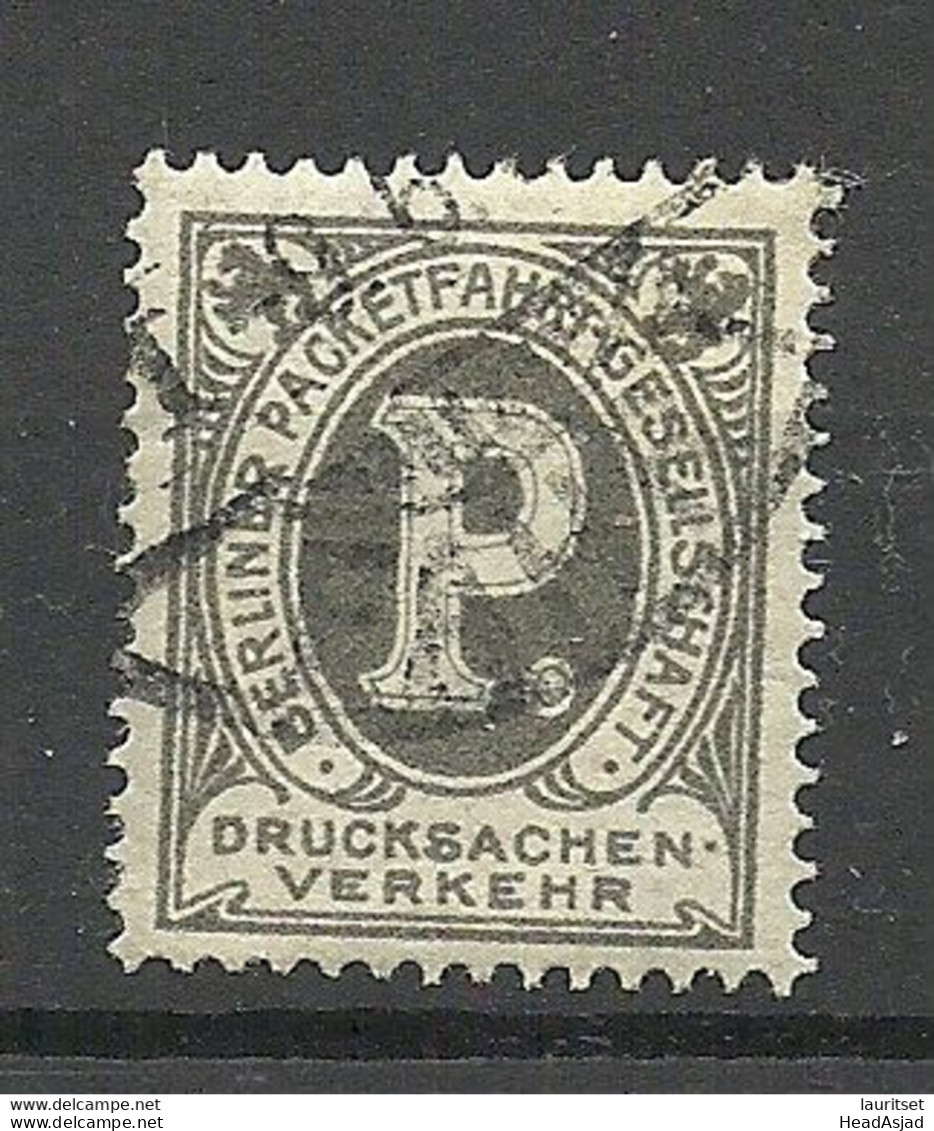 Germany Ca 1885 Berlin Local City Post Stadtpost Berliner Packetfahrt-Gesellschaft Drucksachenverkehr O - Postes Privées & Locales