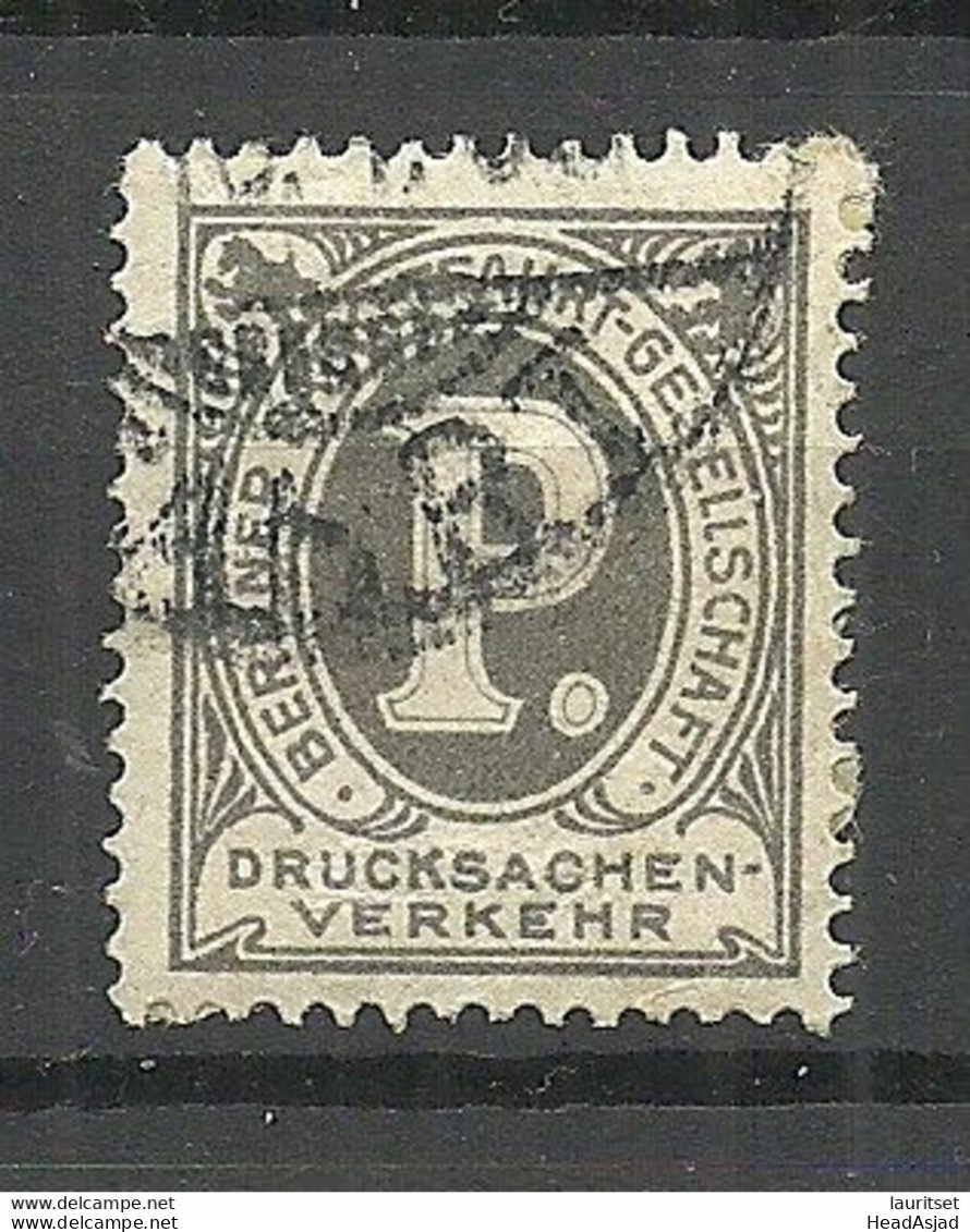 Germany Ca 1885 Berlin Local City Post Stadtpost Berliner Packetfahrt-Gesellschaft Drucksachenverkehr O - Private & Local Mails