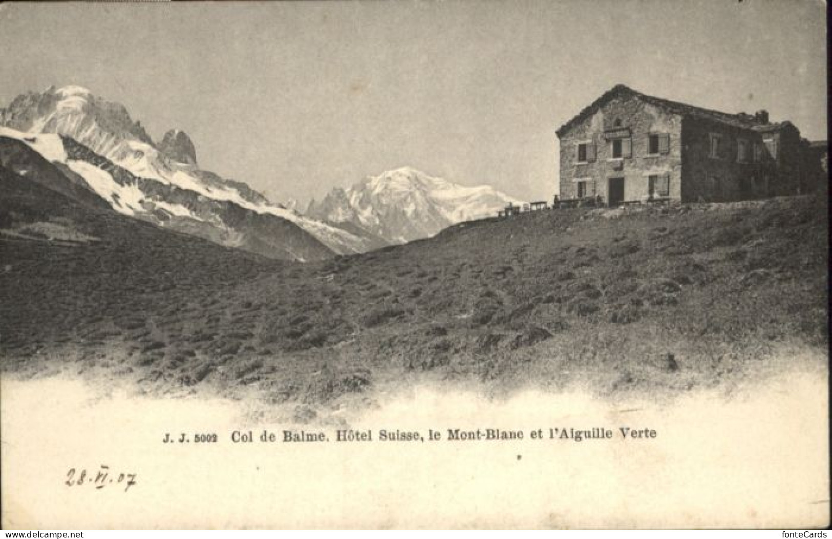 10850455 Col De Balme Col De Balme Hotel Suisse Mont Blanc Aiguille Verte * Balm - Autres & Non Classés