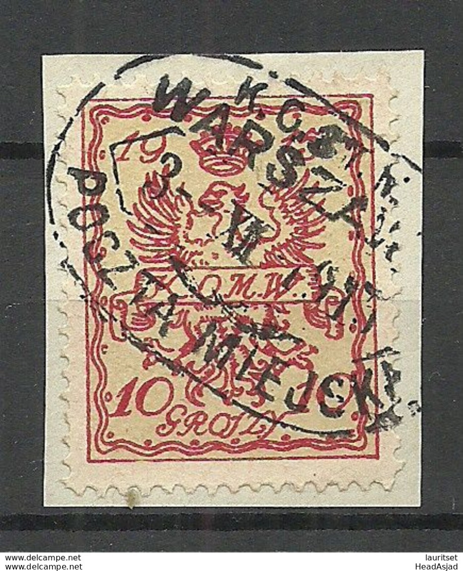 POLEN Poland 1915 Stadtpost Local City Post Warschau Michel 2 O Very Nice Cancel - Unused Stamps
