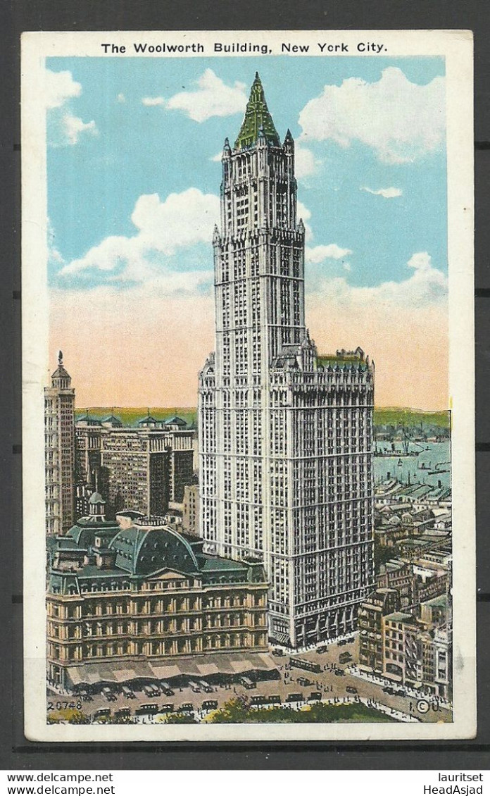 USA New York City The Woolworth Building Colored Post Card, Manhattan Post Card Co., Unused - Andere & Zonder Classificatie