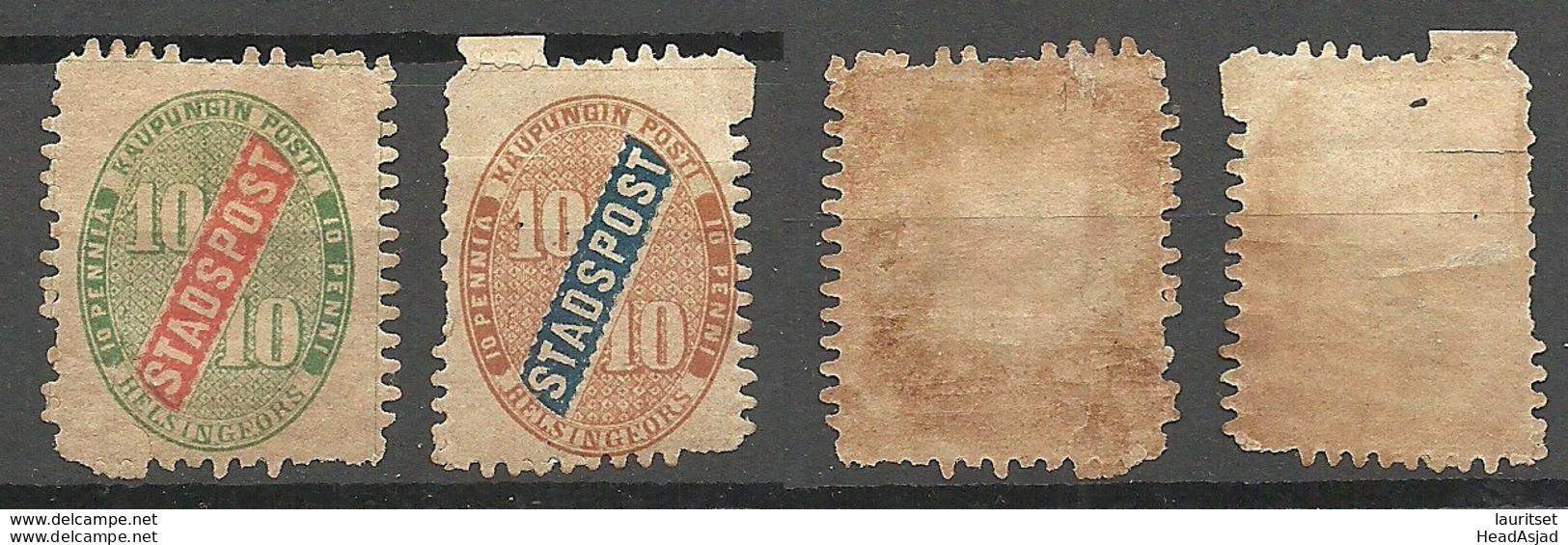 FINLAND HELSINKI 1866/68 Local City Post Stadtpost (*) NB! FAULTS! - Emissions Locales