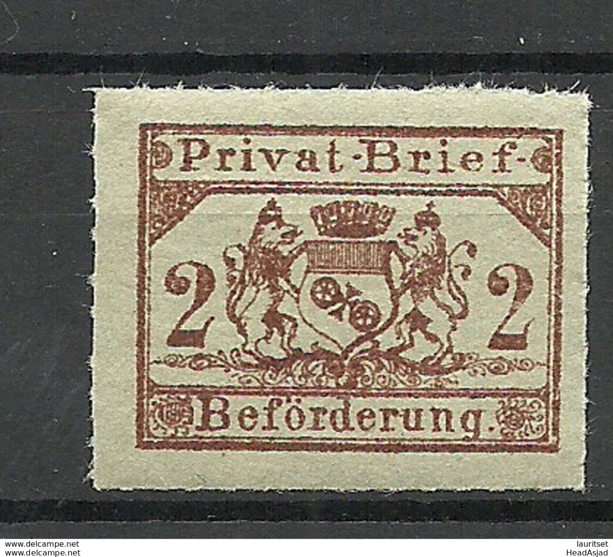 Deutschland Ca 1885 Lokaler Stadtpost MAINZ Local City Post MNH - Postes Privées & Locales