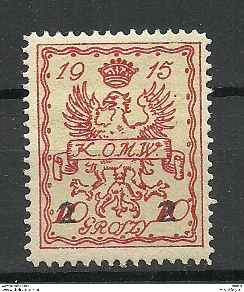 POLEN Poland 1915 City Post Warschau Michel 5 * - Unused Stamps