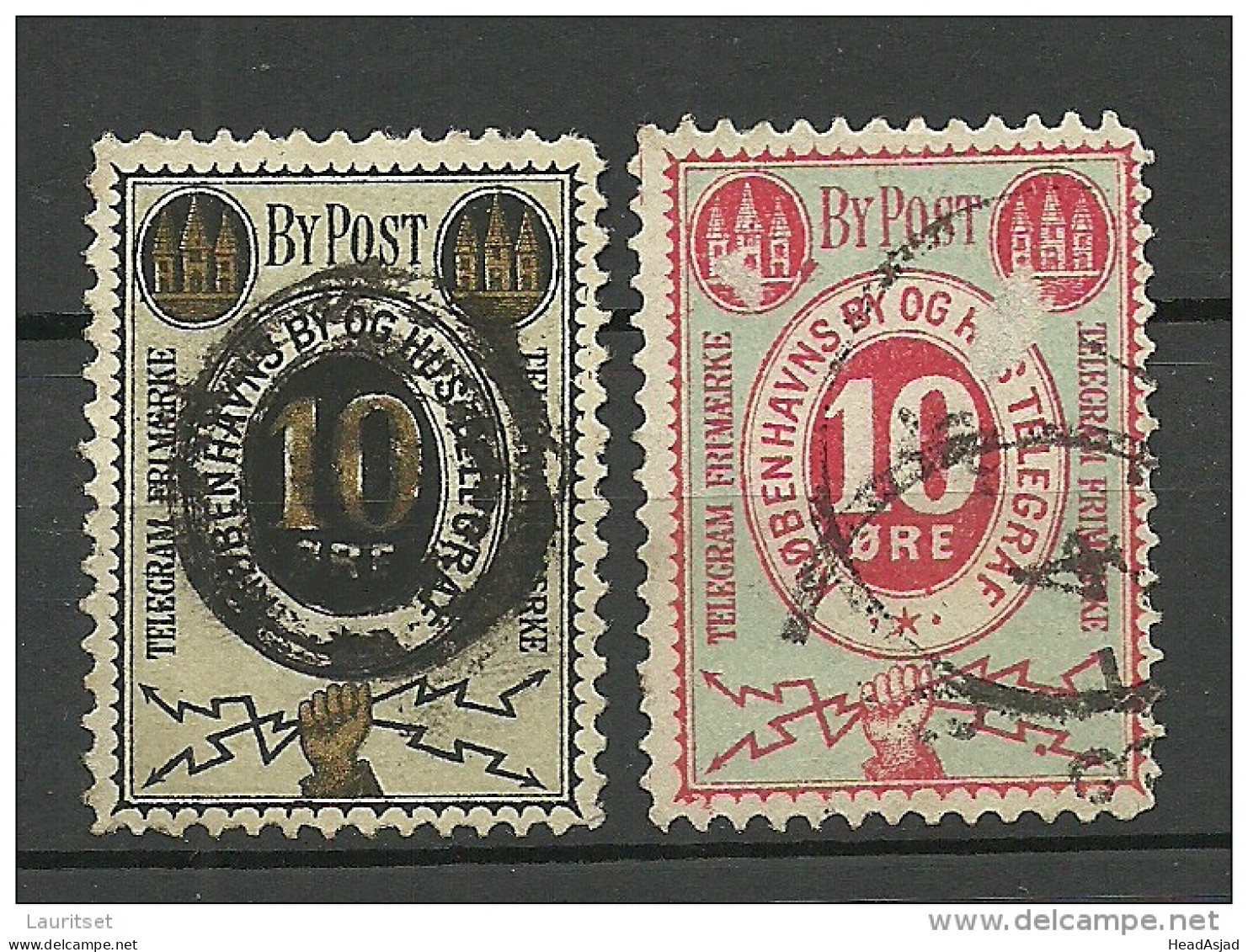 DENMARK D√§nemark KIOBENHAVN Lokalpost Local City Post 10 √ñre O - Local Post Stamps