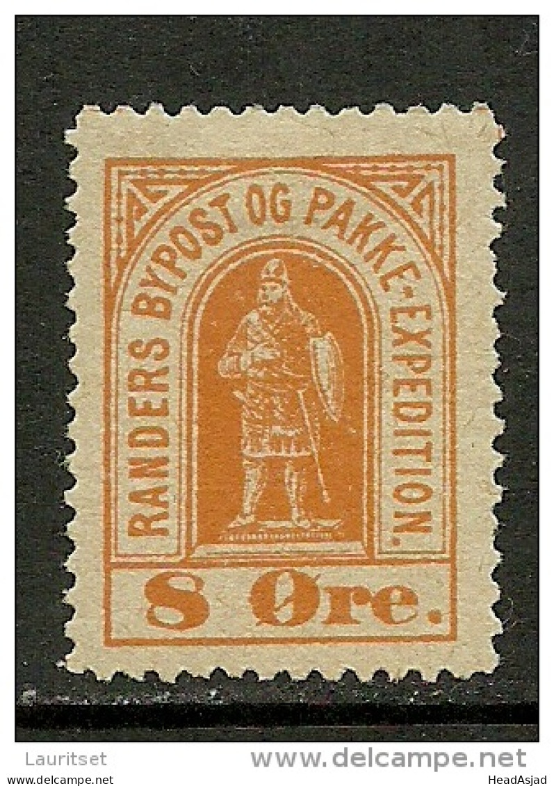 DENMARK 1887 RANDERS Lokalpost Local City Post 8 öre - Ortsausgaben