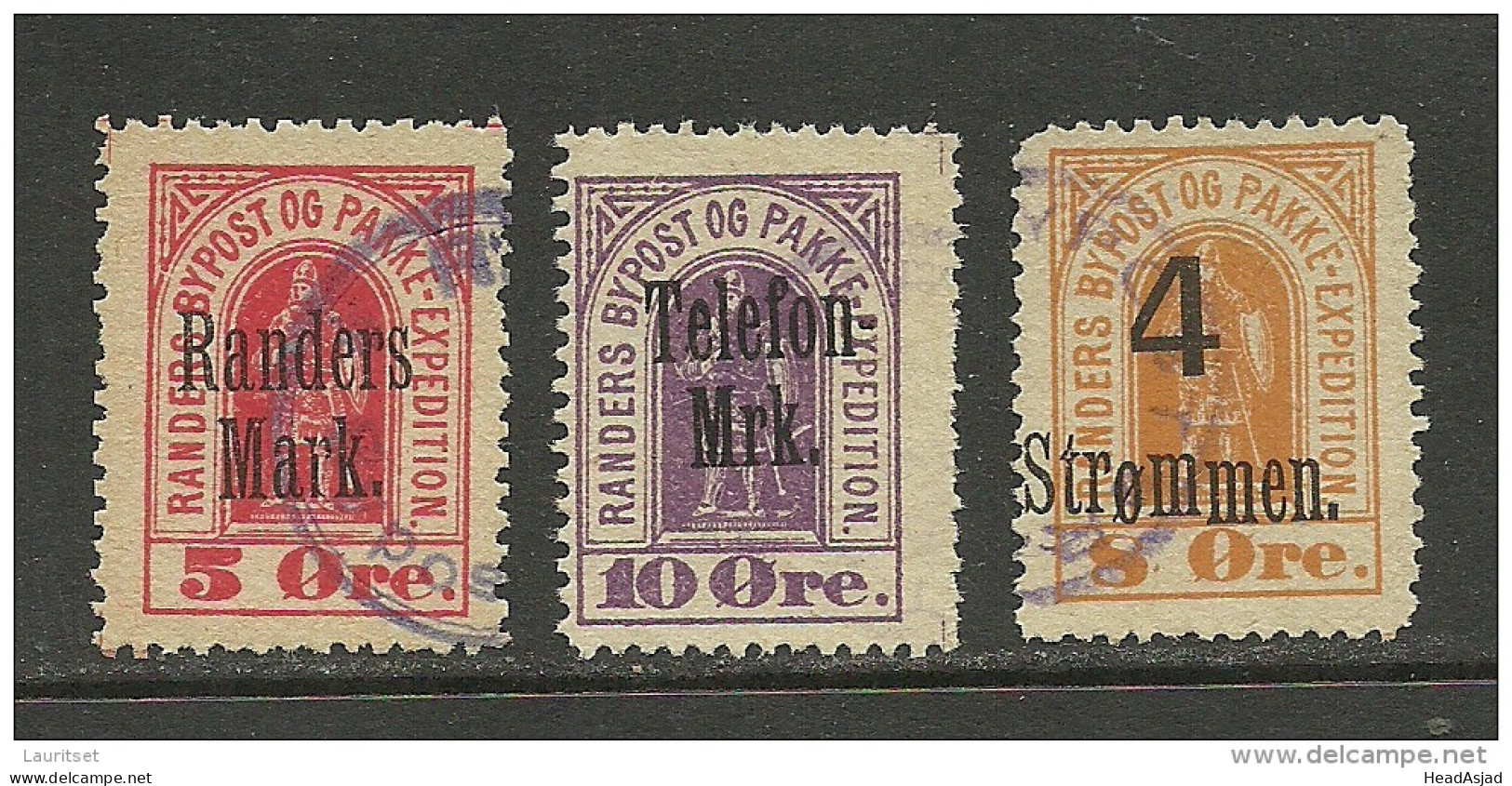 DENMARK 1887 RANDERS Lokalpost Local City Post With OPT Überdruck O - Emissions Locales