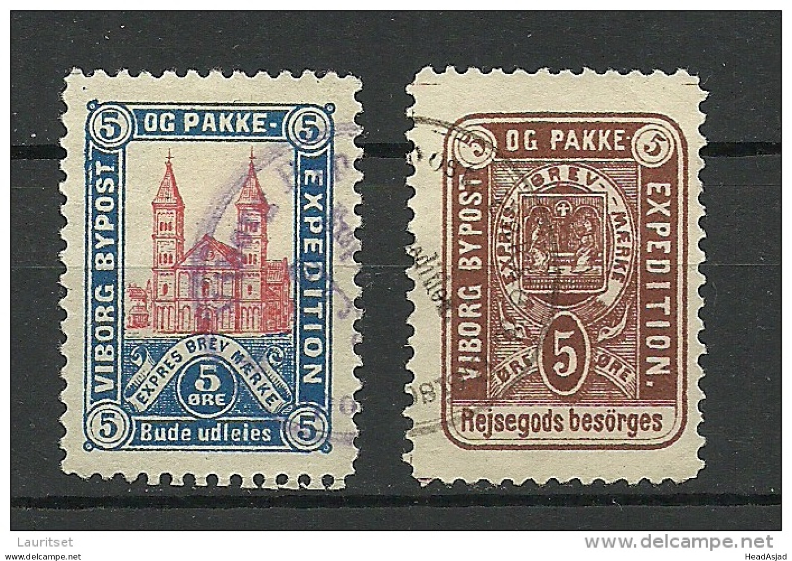 DENMARK D√§nemark Danmark VIBORG Lokalpost Local City Post Expres Etc O - Local Post Stamps