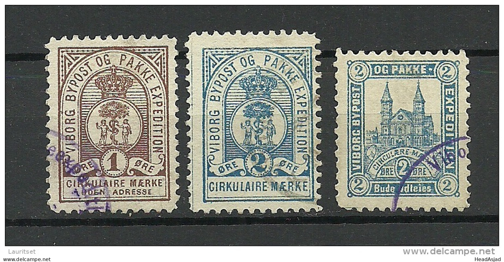 DENMARK D√§nemark Danmark VIBORG Lokalpost Local City Post O - Local Post Stamps