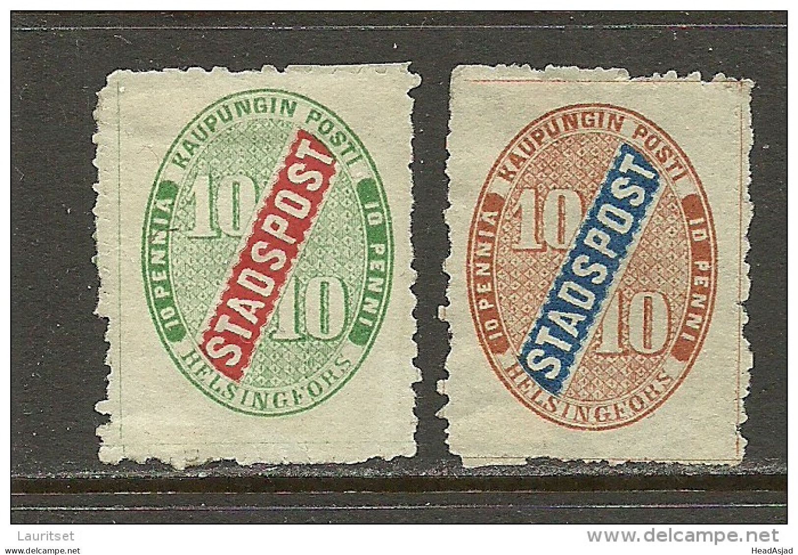 FINLAND HELSINKI 1866/68 Local City Post Stadtpost (*) - Local Post Stamps