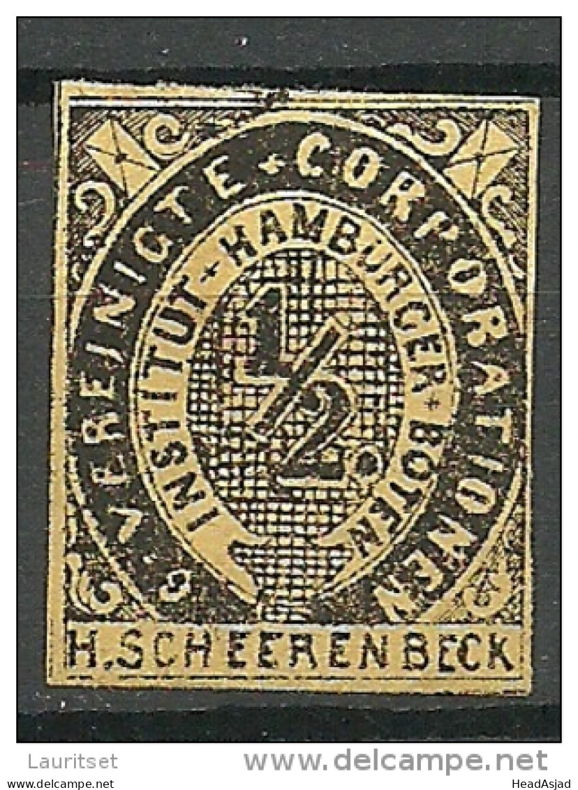GERMANY Hamburg Ca 1860 H. SCHEERENBECK Institut Hamburger Boten Local Private Post City Post - Private & Local Mails