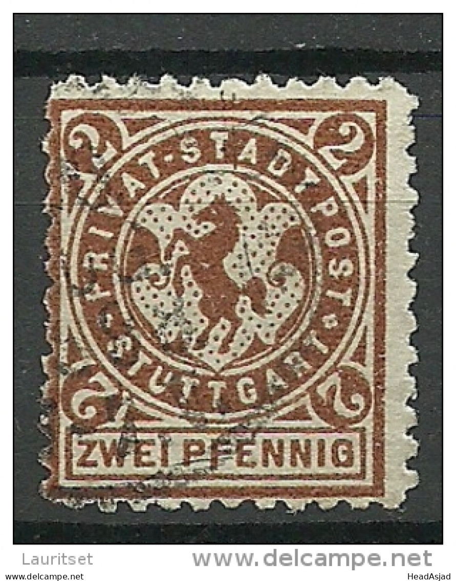 Germany Reich Ca 1890 STUTTGART Lokaler Stadtpost Local City Post Privatpost O - Private & Local Mails