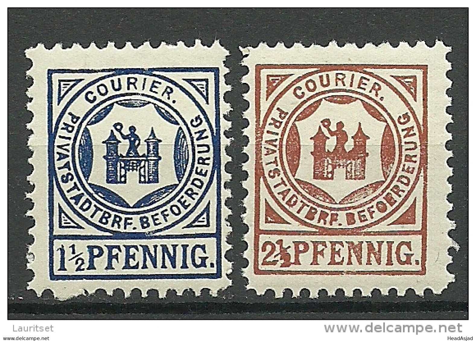 Deutsches Reich Ca 1890 Lokaler Stadtpost Local City Post Courier Service * - Postes Privées & Locales