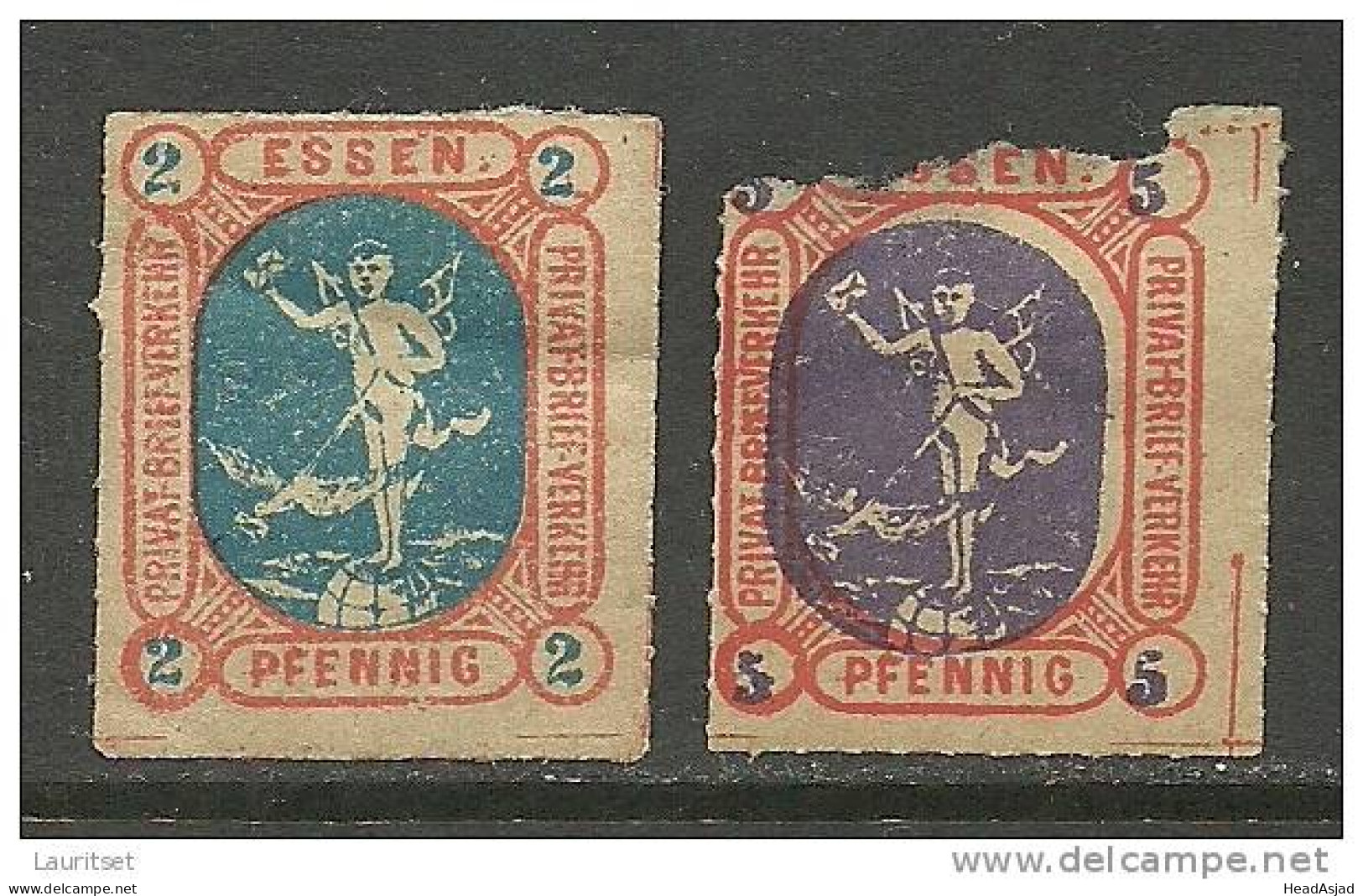 Deutschland Germany 1887/1888 Local City Post Privatpost ESSEN * - Postes Privées & Locales