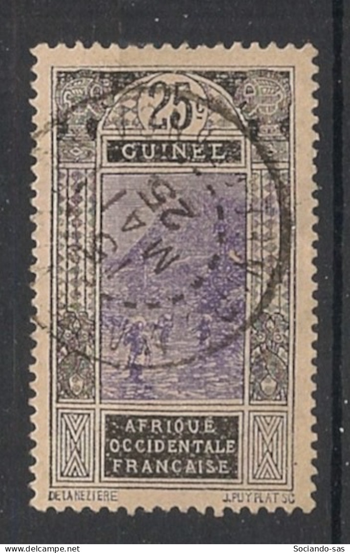 GUINEE - 1922-26 - N°YT. 89 - Gué à Kitim 25c Gris Et Violet - Oblitéré / Used - Gebruikt