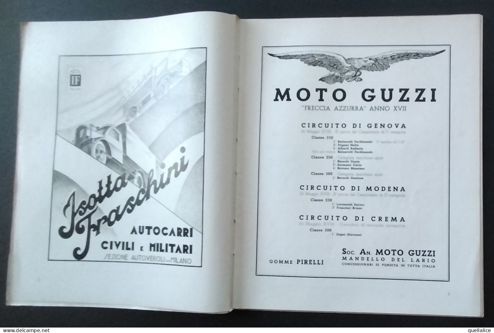 03937 "AUTO MOTO AVIO - NR 10 31 MAGGIO 1940 - AUTOMOBILISMO, MOTOCICLISMO, AVIAZIONE - DATI TECNICI" ORIG. - Moteurs