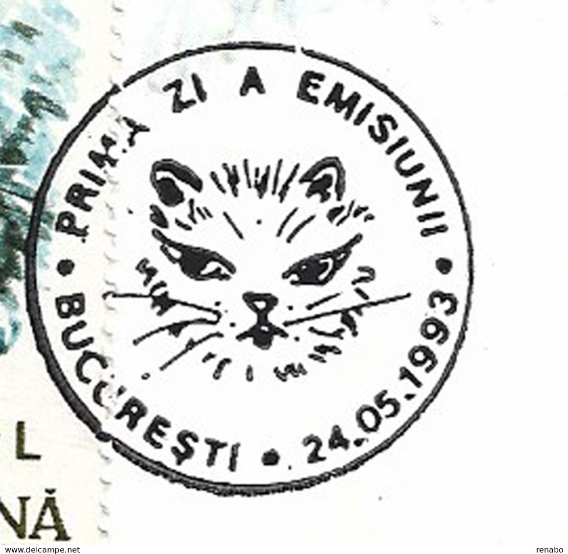 Romania, Roumanie 1993; Blue Turkish Angora Cat, Gatto, Katze, Chat; Maximum Card - Domestic Cats
