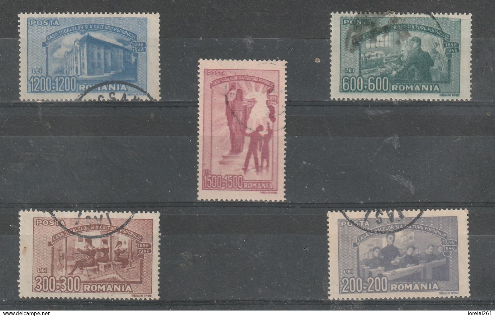 1947 - L Education Populaire Mi No 1042/1046 - Usati