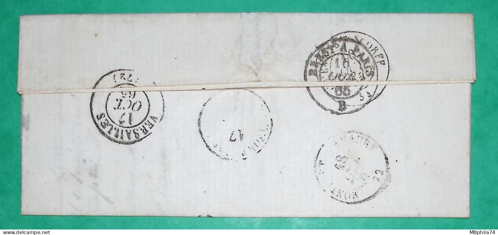 N°22 GC 1728 GUEMENE SUR SCORFF MORBIHAN POUR MONTFORT L'AMAURY SEINE ET OISE 1865 LETTRE COVER FRANCE - 1849-1876: Période Classique