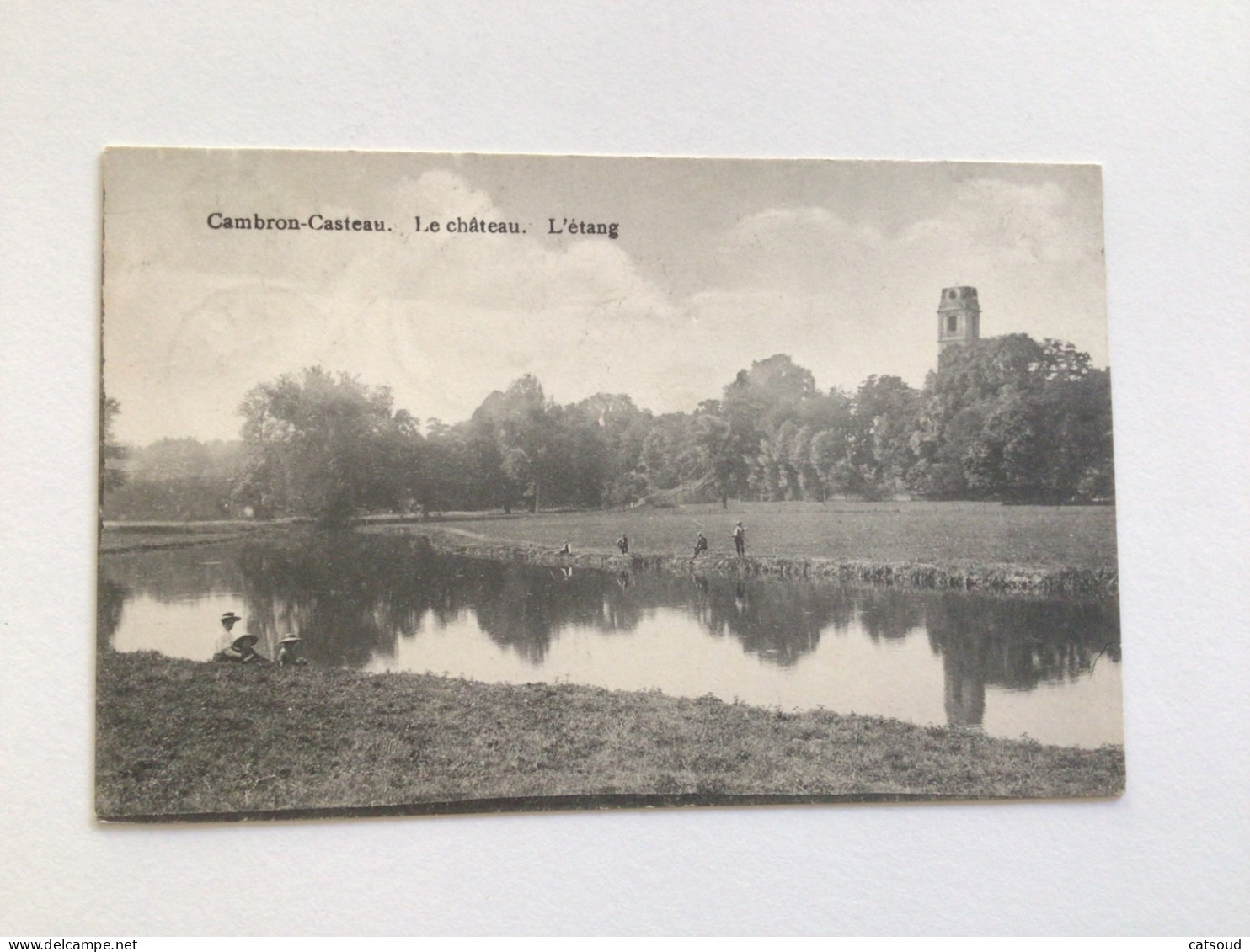Carte Postale Ancienne (1913) Cambron-Casteau Le Château. L’étang - Brugelette
