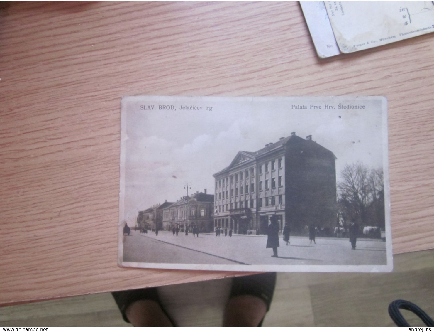 Slavonski Brod Jelacicev Trg Palata Prve Hrv. Stedionice Old Postcards - Croatia