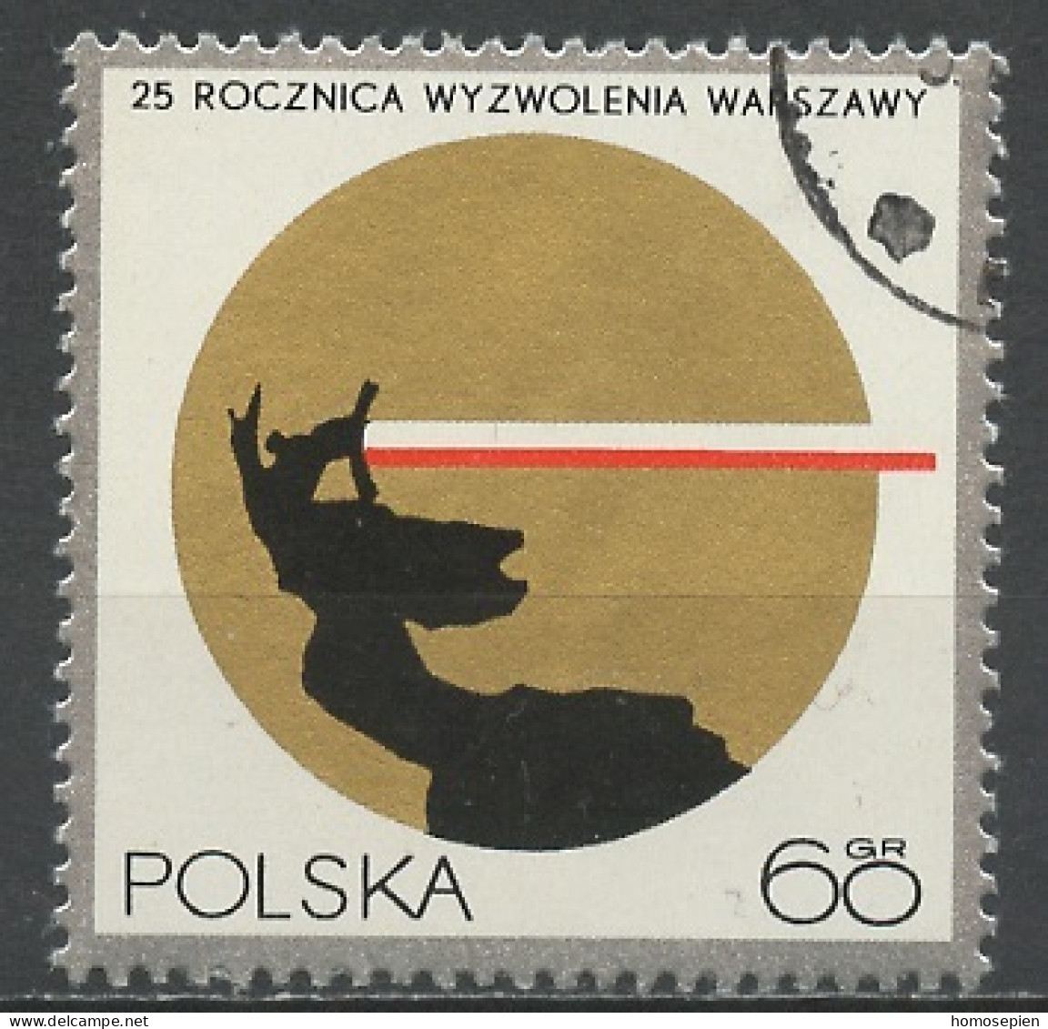 Pologne - Poland - Polen 1970 Y&T N°1836 - Michel N°1986 (o) - 60g  Libération De Varsovie - Used Stamps