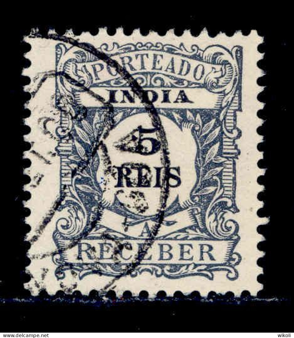 ! ! Portuguese India - 1904 Postage Due 5 R - Af. P04 - Used - Portugiesisch-Indien